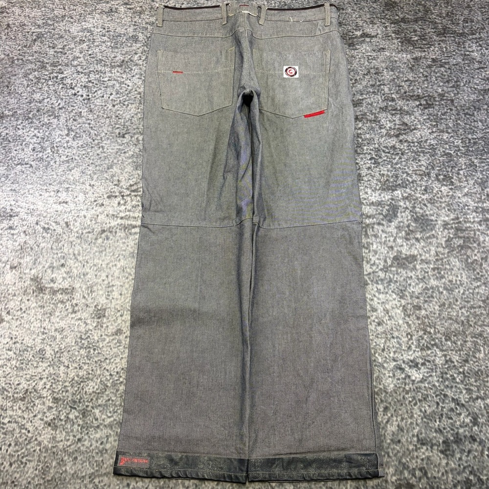 Vintage Ecko UNLTD Jeans 38x32 Gray Baggy Wide Leg Grunge Hip-Hop Skater Y2K